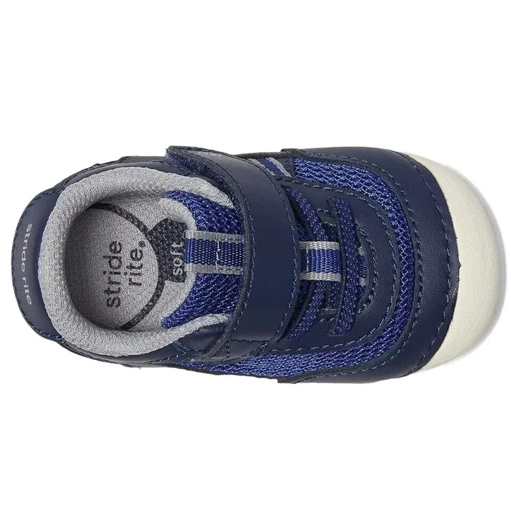 Stride Rite Sm Apollo BB038301 Sneakers Toddler Blue White Casual Shoes FZP528